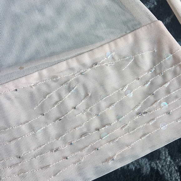 BCBG Sheer Mesh Beaded Skirt & Tank - Picture 6 of 7